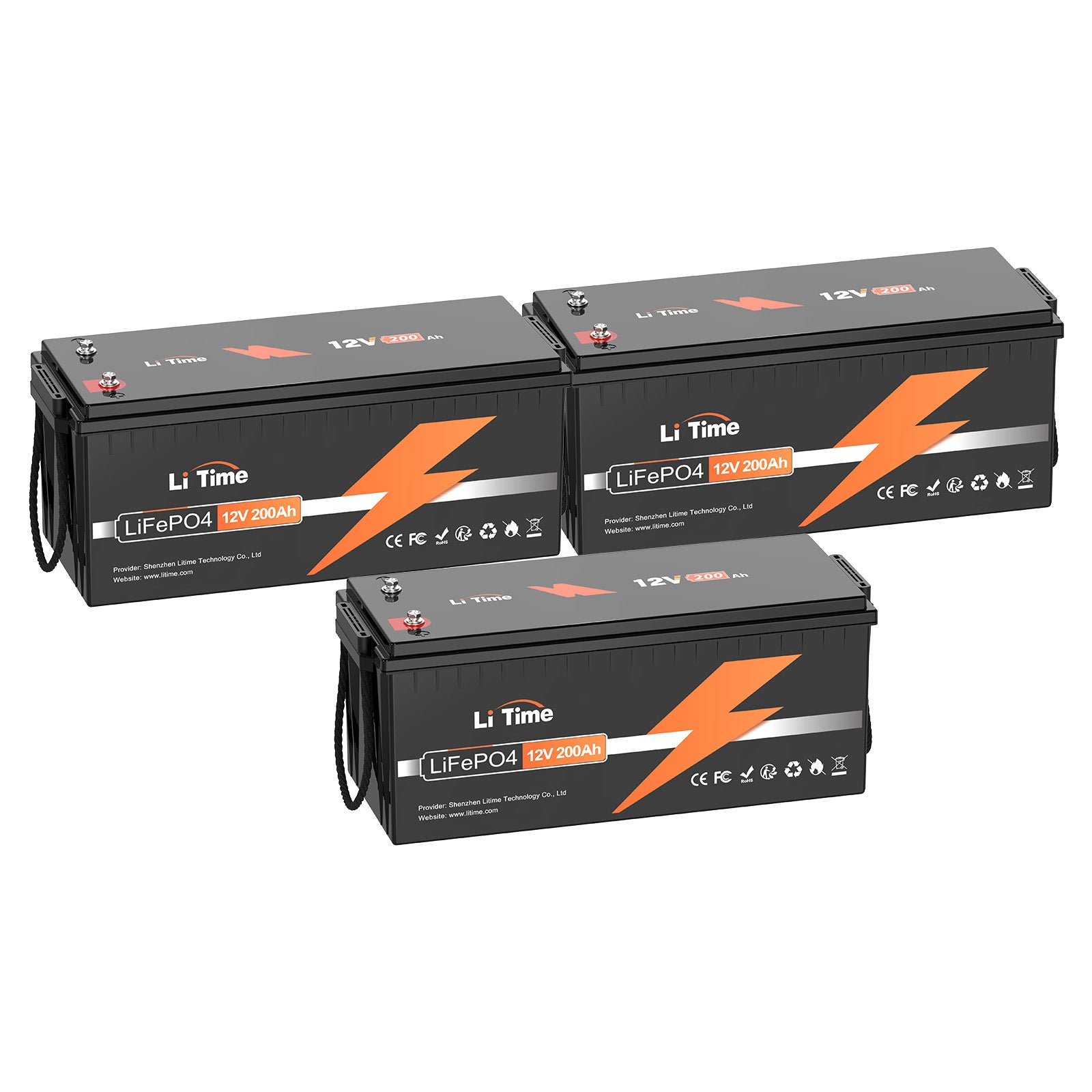 a 3-pack of litime 12v 00ah lithium ion battery