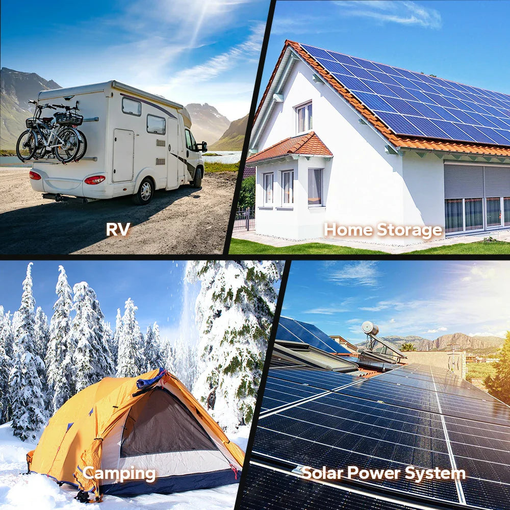 The LiTime MPPT controller is ideal for various applications like RV, home storage, and camping.